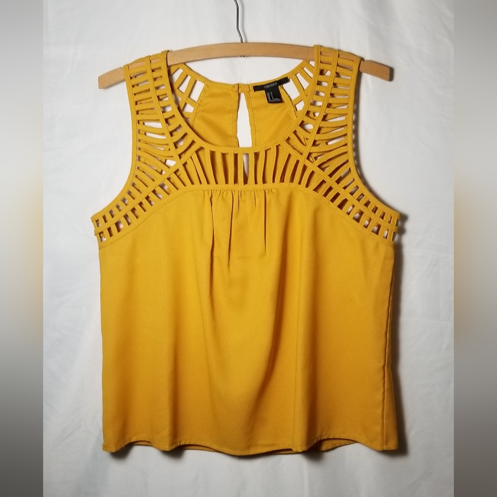 ✳3 for 20$ Strappy Mustard Crepe Tank Top